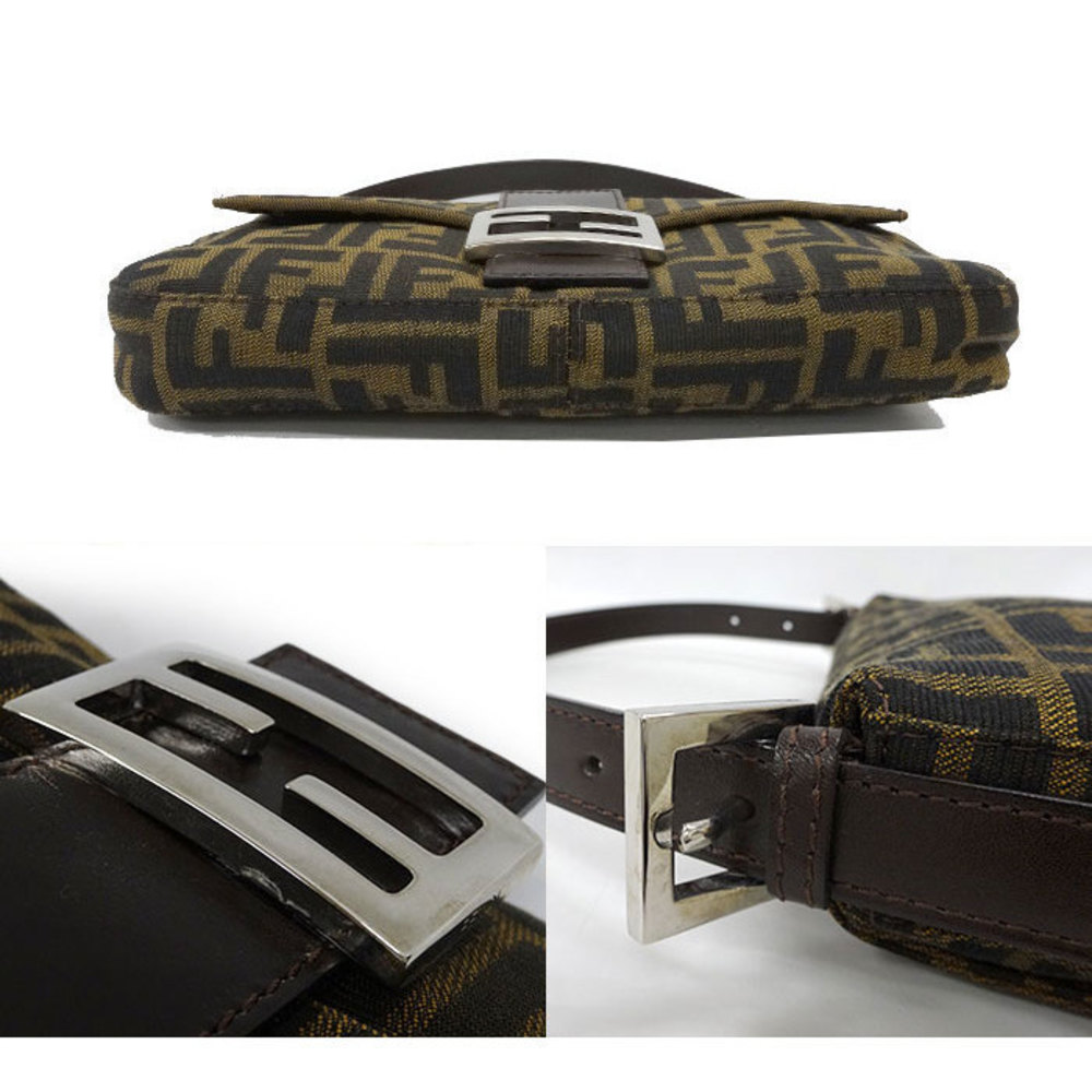 Fendi Zucca Pattern Mamma Bucket Shoulder Bag Brown - Picture 4 of 7